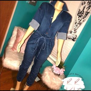 Denim Chain Jumpsuit